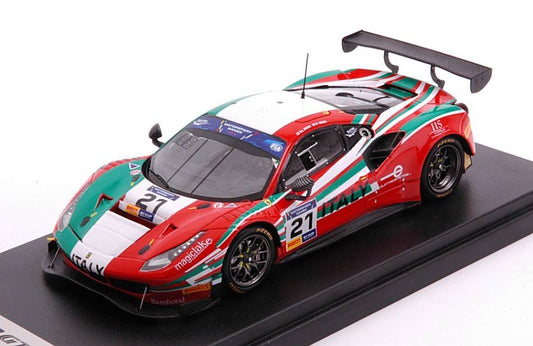 SCALE MODEL COMPATIBLE WITH FERRARI 488 GT3 N.21 TEAM ITALY VALLELUNGA 2019 RODA SR./RODA JR.1:43 LOOKSMART LSRC080