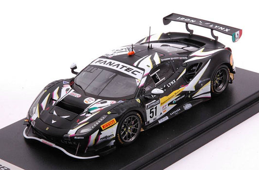 SCALE MODEL COMPATIBLE WITH FERRARI 488 GT3 N.51 IRON LYNX WINN.24H SPA LEDOG./NIELS./PIER GUIDI1:43 LOOKSMART LSRC103