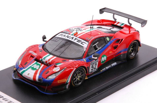 SCALE MODEL COMPATIBLE WITH FERRARI 488 GT3 N.52 2nd.24H SPA 2021 MACH./WART./BERT./ROVERA 1:43 LOOKSMART LSRC105