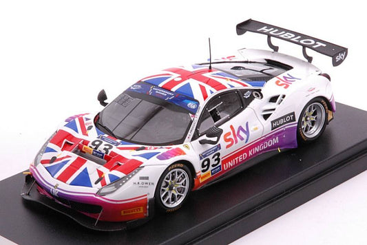SCALE MODEL COMPATIBLE WITH FERRARI 488 GT3 N.93 TEAM GREAT BRITAIN VALLEL.2019 HAIGH/FROGGATT 1:43 LOOKSMART LSRC079