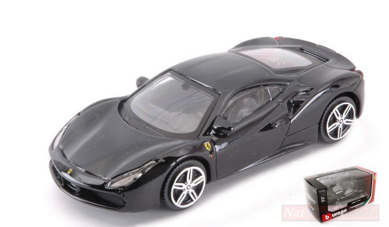 SCALE MODEL COMPATIBLE WITH FERRARI 488 GTB 2015 BLACK 1:43 BURAGO BU36023Z