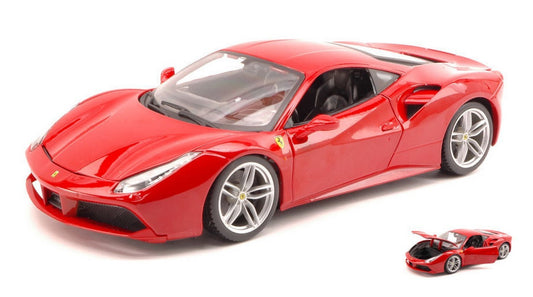 MODELE REDUIT COMPATIBLE AVEC FERRARI 488 GTB 2015 ROUGE 1:18 BURAGO BU16008R