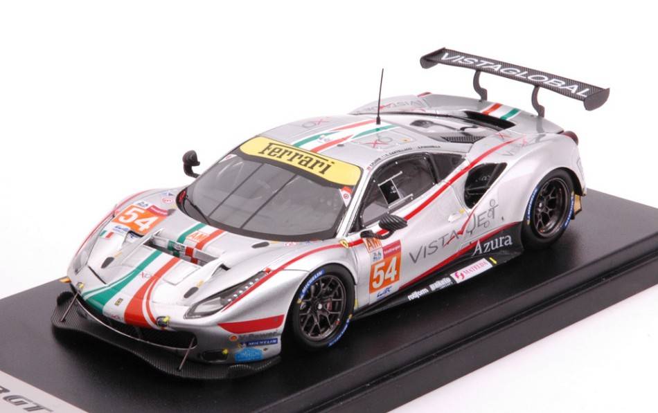 SCALE MODEL COMPATIBLE WITH FERRARI 488 GTE EVO N.54 LMGTE 24H LM 2021 FLOHR/FISICHELLA/CASTELL.1:43 LOOKSMART LSLM124