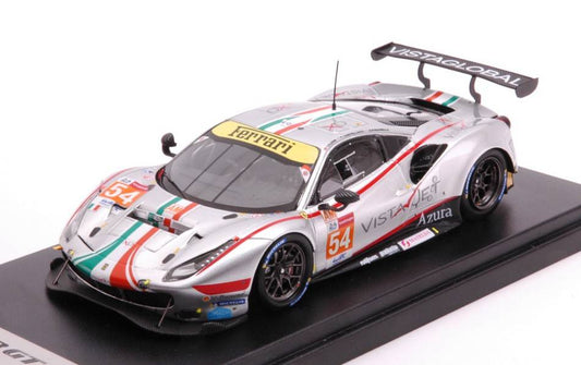 SCALE MODEL COMPATIBLE WITH FERRARI 488 GTE EVO N.54 LMGTE 24H LM 2021 FLOHR/FISICHELLA/CASTELL.1:43 LOOKSMART LSLM124