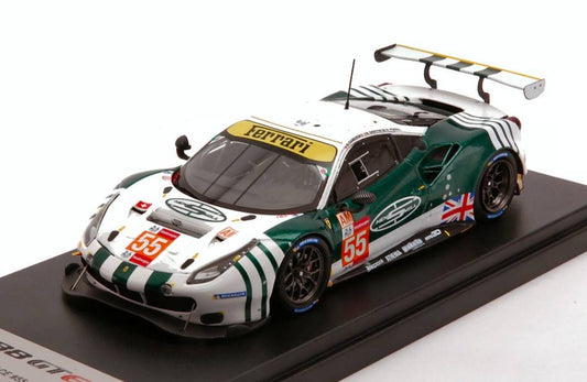 SCALE MODEL COMPATIBLE WITH FERRARI 488 GTE EVO N.55 LMGTE 24H LM 2021 CAMERON/PEREL/GRIFFIN 1:43 LOOKSMART LSLM125