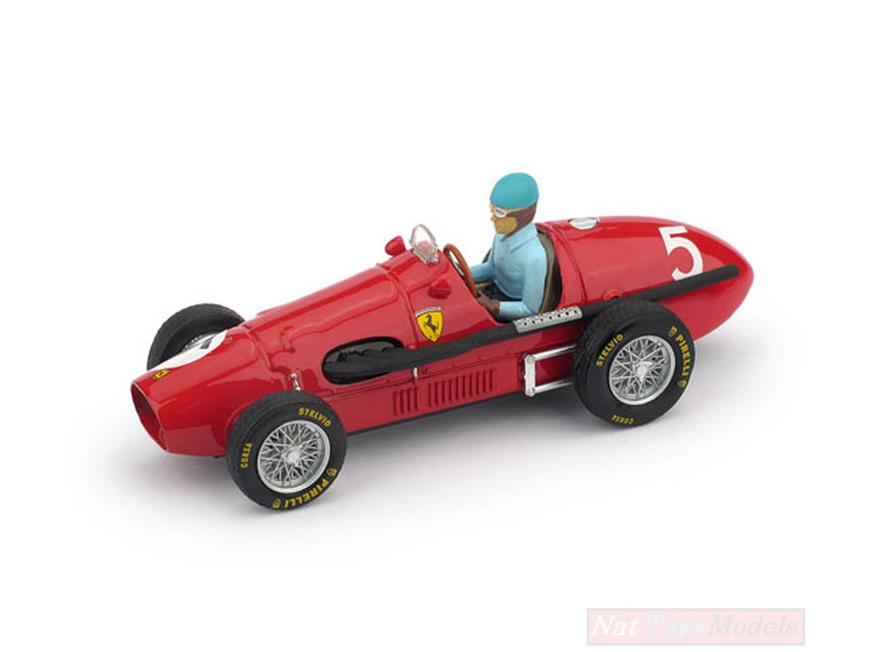 MODELLINO IN SCALA COMPATIBILE CON FERRARI 500F2 A.ASCARI 1953 N.5 WINNER BRITISH GP W/PILOTE 1:43 BRUMM BM0044CH