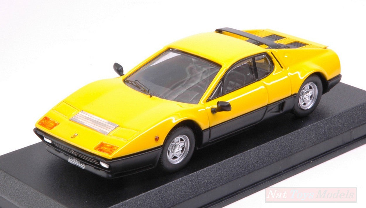 SCALE MODEL COMPATIBLE WITH FERRARI 512 BB 1976 BICOLOR YELLOW AND BLACK 1:43 BEST MODEL BT9723