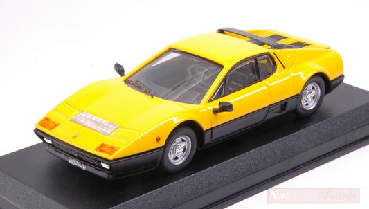 SCALE MODEL COMPATIBLE WITH FERRARI 512 BB 1976 BICOLOR YELLOW AND BLACK 1:43 BEST MODEL BT9723