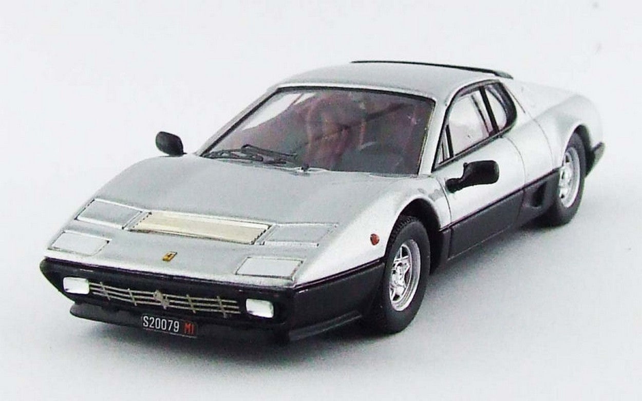 SCALE MODEL COMPATIBLE WITH FERRARI 512 BB 1976 SILVER/BLACK 1:43 BEST MODEL BT9597