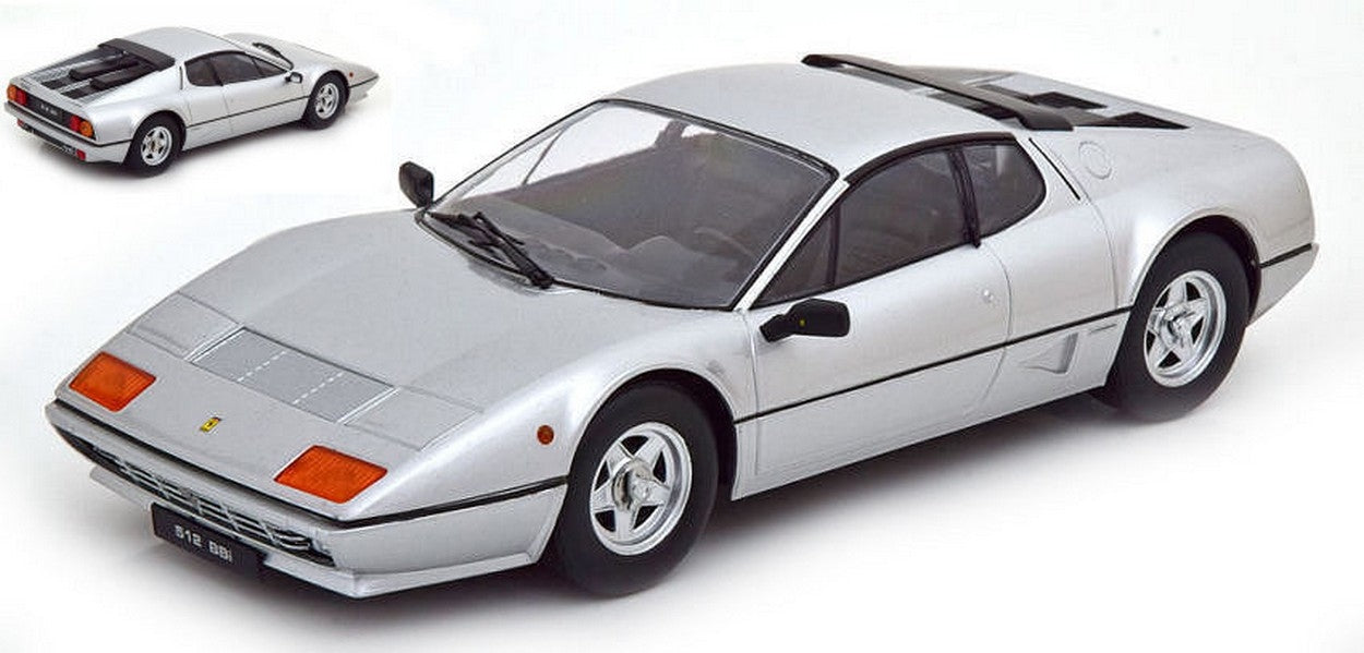 MODÈLE RÉDUIT COMPATIBLE AVEC FERRARI 512 BB 1981 ARGENT 1:18 KK ÉCHELLE KKDC180542