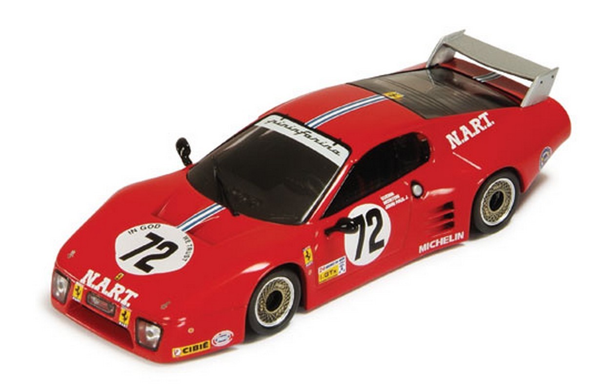 SCALE MODEL COMPATIBLE WITH FERRARI 512 BB LM N.72 DNF LM 1982 B.DARNICHE-A.CUDINI-J.GREENWOOD 1:43 IXO MODEL FER016