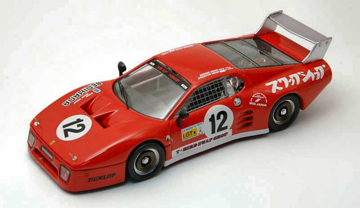 SCALE MODEL COMPATIBLE WITH FERRARI 512 BB N.12 RETIRED 6 H FUJI 1982 HENN-HENN 1:43 BEST MODEL BT9324