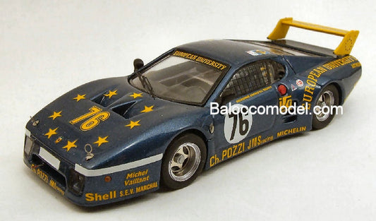 SCALE MODEL COMPATIBLE WITH FERRARI 512 BB N.76 10th LM 1980 XHENCEVAL-DIEUDONNE -REGOUT 1:43 BEST MODEL BT9364
