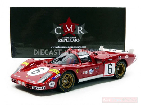 SCALE MODEL COMPATIBLE WITH FERRARI 512 S LONG TAIL N.6 DNF LM 1970 I.GIUNTI-N.VACCARELLA 1:18 CLASSIC MODEL CMR028