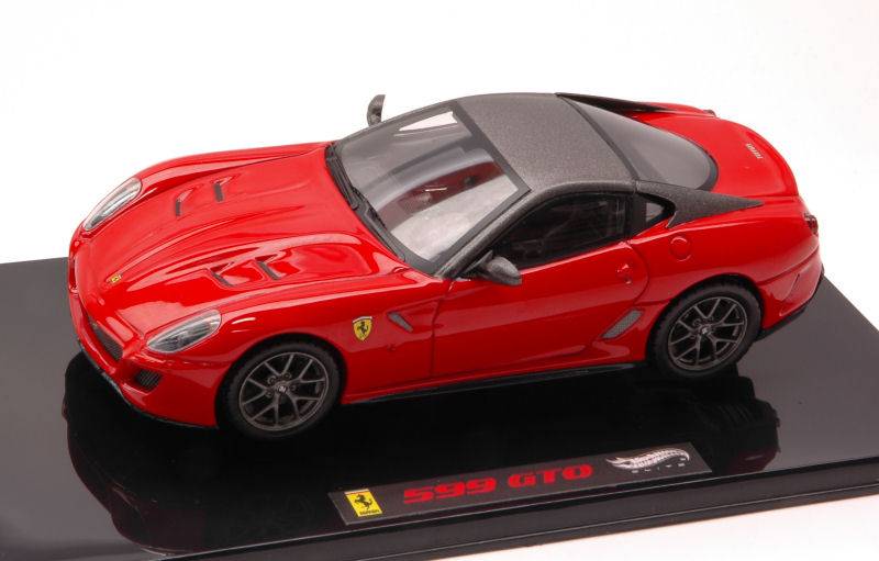 SCALE MODEL COMPATIBLE WITH FERRARI 599 GTO RED 1:43 HOT WHEELS HWT6267