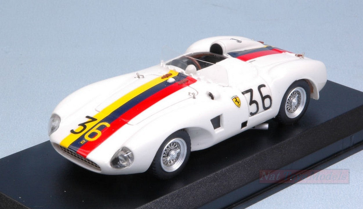 SCALE MODEL COMPATIBLE WITH FERRARI 625 LM N.36 8th GP VENEZUELA 1956 P.DROGO 1:43 ART MODEL AM0384