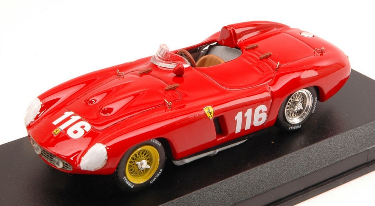 MODELLINO IN SCALA COMPATIBILE CON FERRARI 857 MONZA N.116 3rd TARGA FLORIO 1955 CASTELLOTTI-MANZON 1:43 ART MODEL AM0160