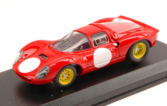 SCALE MODEL COMPATIBLE WITH FERRARI DINO 206 1966 STREET RED 1:43 ART MODEL AM0105