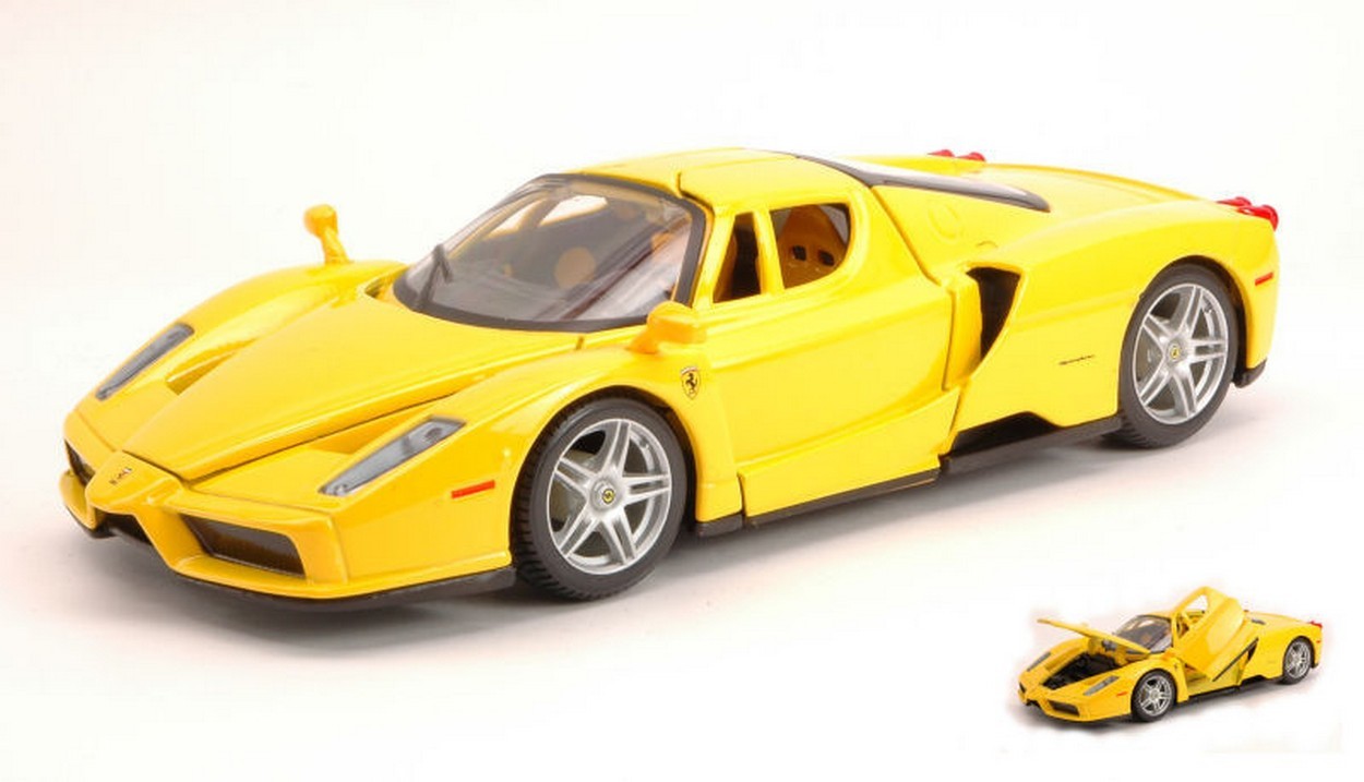 SCALE MODEL COMPATIBLE WITH FERRARI ENZO 2002 YELLOW 1:24 BURAGO BU26006Y