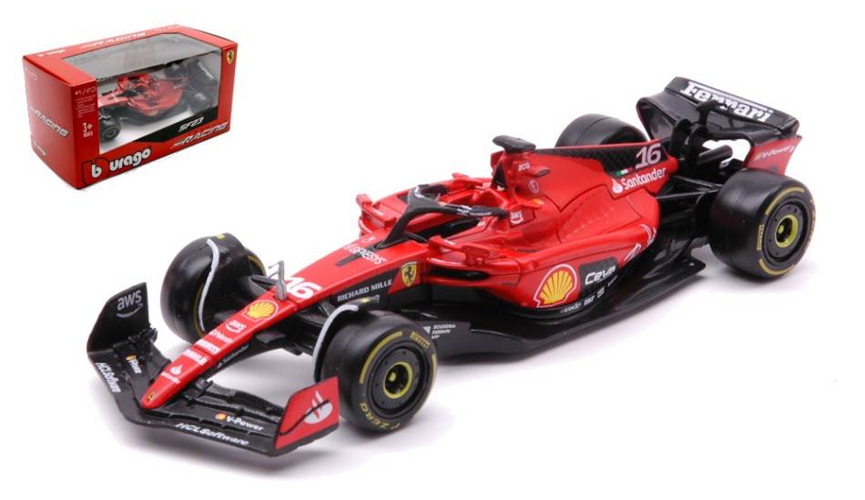 SCALE MODEL COMPATIBLE WITH FERRARI F-23 N.16 2023 CHARLES LECLERC 1:43 BURAGO BU36836L