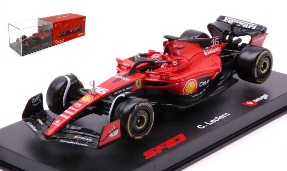 SCALE MODEL COMPATIBLE WITH FERRARI F-23 N.55 2023 CARLOS SAINZ SIGNATURE 1:43 BURAGO BU36835S