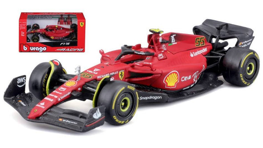 SCALE MODEL COMPATIBLE WITH FERRARI F1-75 N.55 2022 CARLOS SAINZ 1:43 BURAGO BU36832S