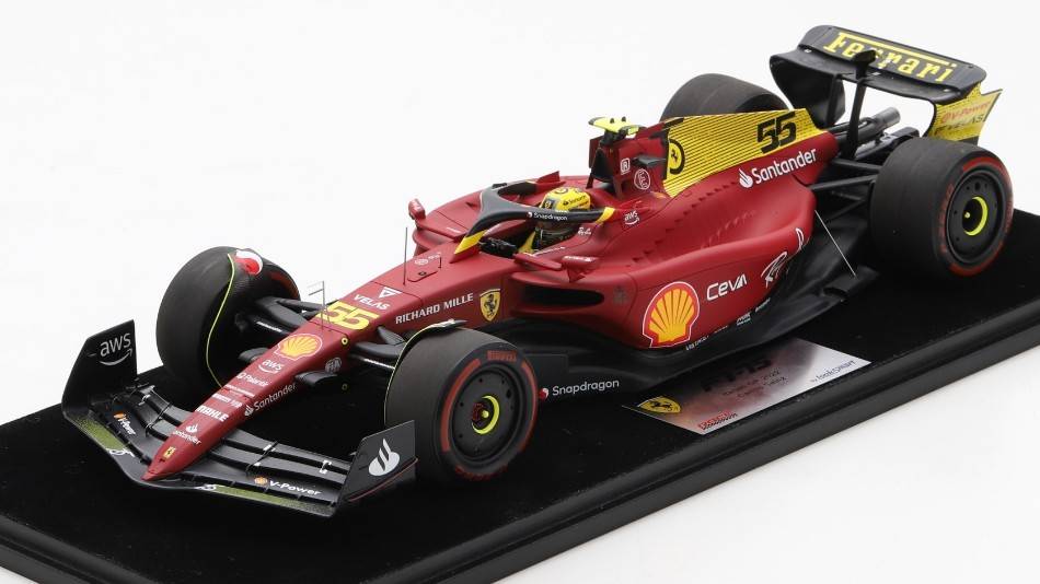 SCALE MODEL COMPATIBLE WITH FERRARI F1-75 N.55 4th ITALIAN GP 2022 C.SAINZ 1:18 LOOKSMART LS18F1046