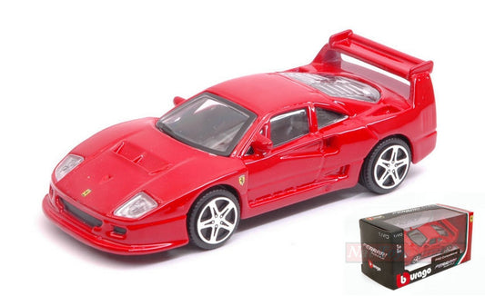 MODELE REDUIT COMPATIBLE AVEC FERRARI F40 1987 ROUGE 1:43 BURAGO BU31125R