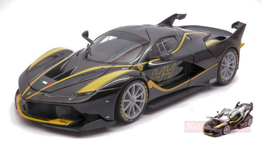 SCALE MODEL COMPATIBLE WITH FERRARI FXX-K N.44 BLACK SIGNATURE 1:18 BURAGO BU16907BK