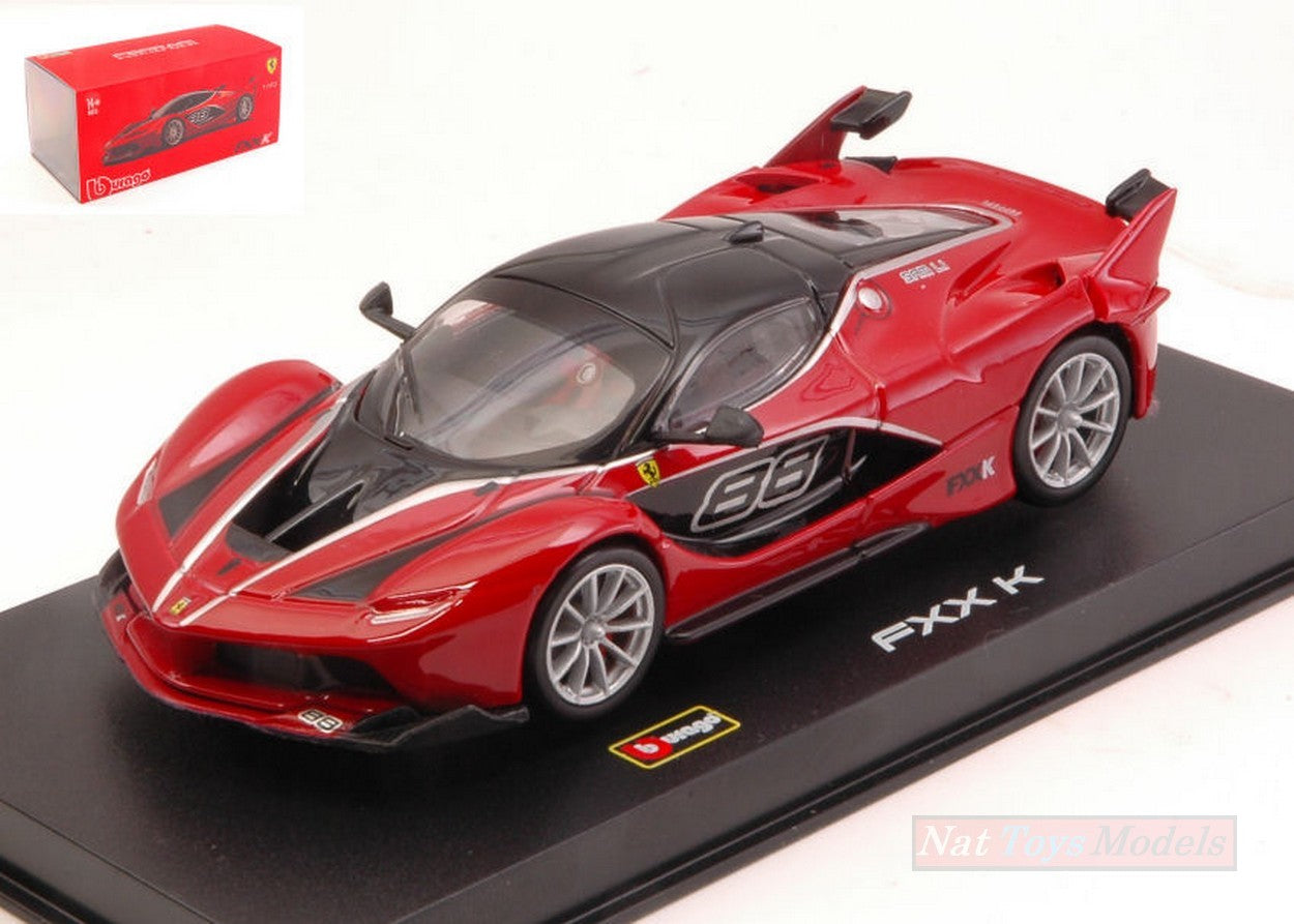 SCALE MODEL COMPATIBLE WITH FERRARI FXX-K N.88 RED SIGNATURE 1:43 BURAGO BU36906R