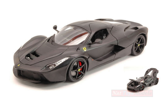 SCALE MODEL COMPATIBLE WITH FERRARI LA FERRARI 2013 MATT BLACK SIGNATURE 1:18 BURAGO BU16901BK