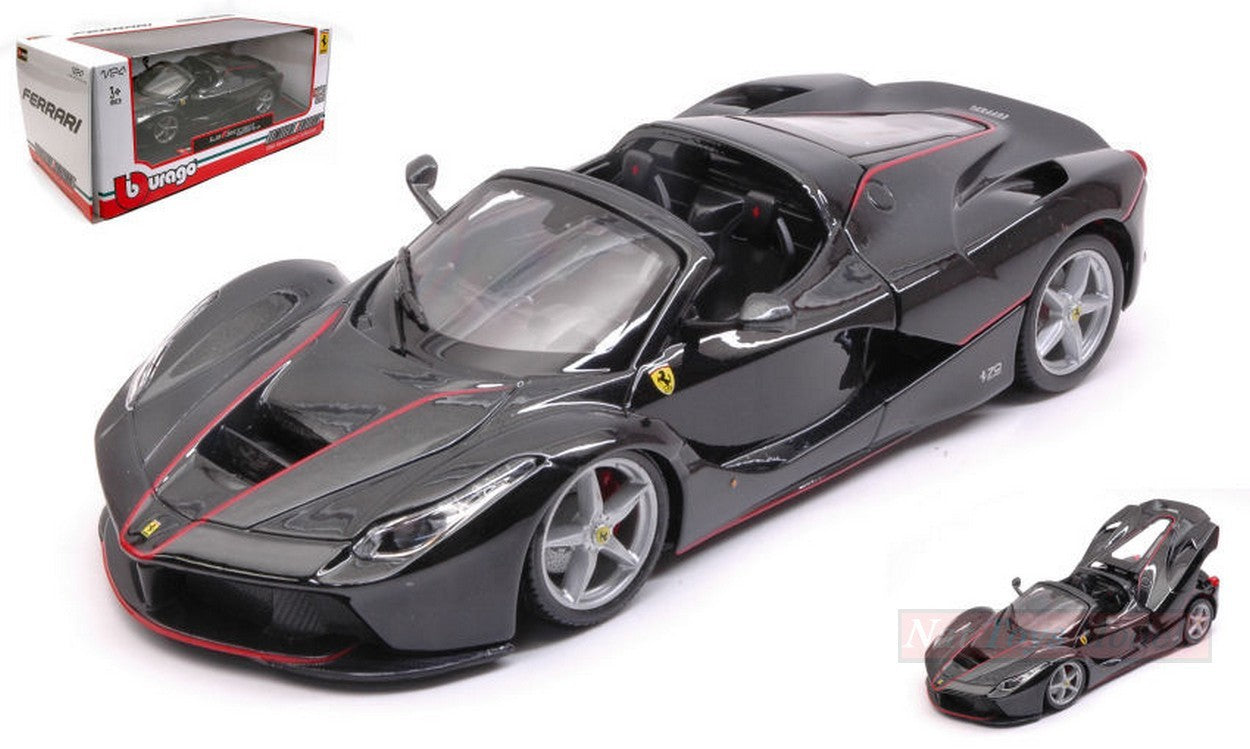 SCALE MODEL COMPATIBLE WITH FERRARI LA FERRARI APERTA BLACK 1:24 BURAGO BU26022BK
