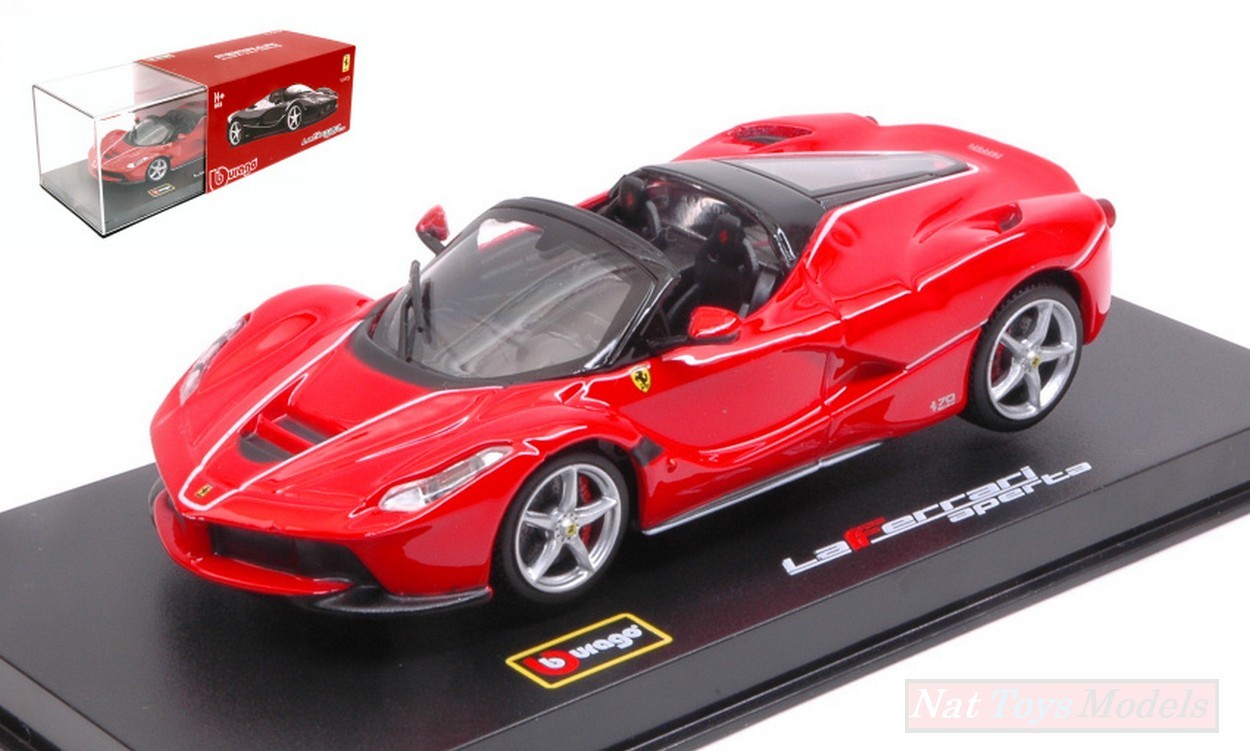 SCALE MODEL COMPATIBLE WITH FERRARI LA FERRARI APERTA RED 1:43 BURAGO BU36907R