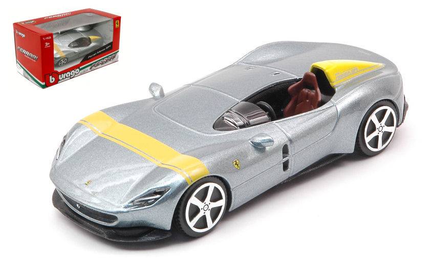 SCALE MODEL COMPATIBLE WITH FERRARI MONZA SP1 SILVER 1:43 BURAGO BU36046