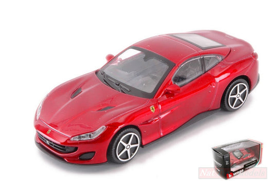 SCALE MODEL COMPATIBLE WITH FERRARI PORTOFINO METALLIC RED 1:43 BURAGO BU36051