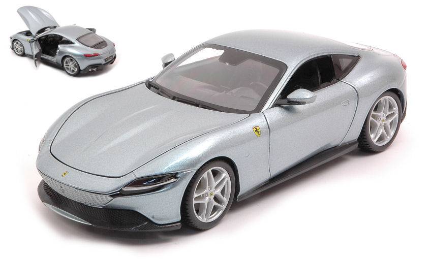 SCALE MODEL COMPATIBLE WITH FERRARI ROMA SILVER 1:24 BURAGO BU26029S