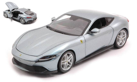 SCALE MODEL COMPATIBLE WITH FERRARI ROMA SILVER 1:24 BURAGO BU26029S