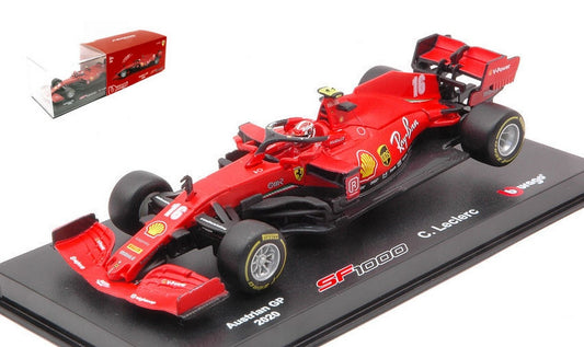 SCALE MODEL COMPATIBLE WITH FERRARI SF1000 CHARLES LECLERC 2020 N.16 AUSTRIAN GP SIGNATURE 1:43 BURAGO BU36819L