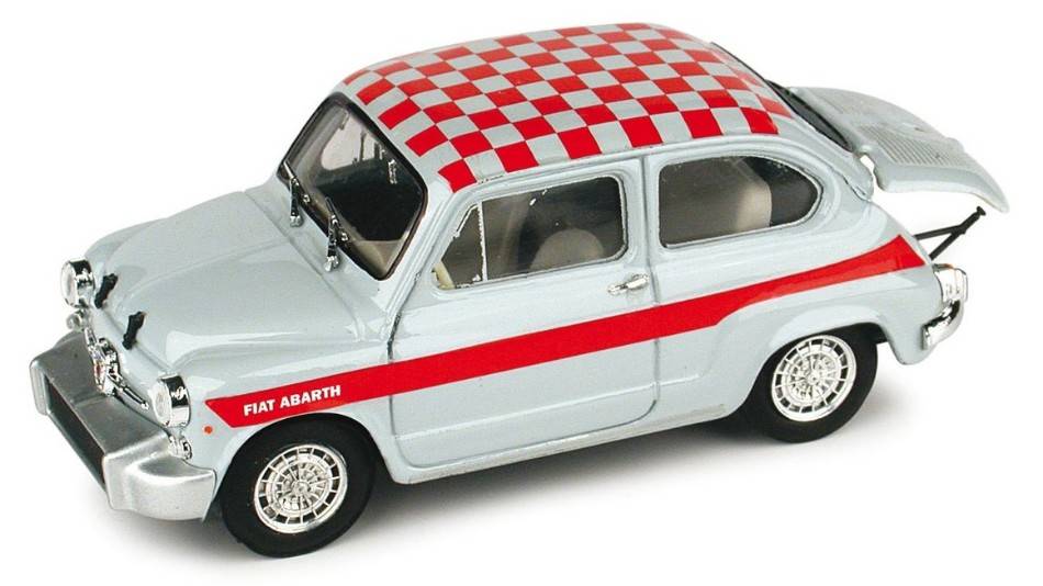 SCALE MODEL COMPATIBLE WITH FIAT 1000 ABARTH SALOON OFFICIAL RACE COLOR ABARTH 1966 1:43 BRUMM BM0351