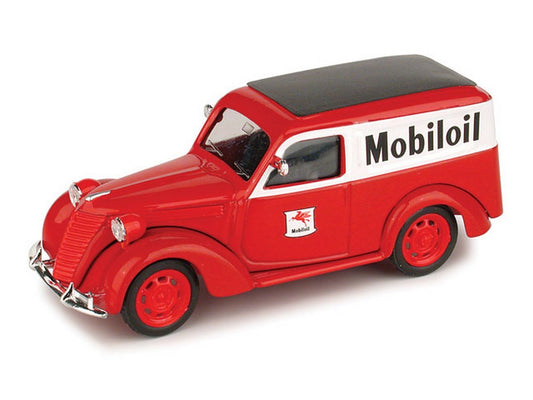 SCALE MODEL COMPATIBLE WITH FIAT 1100 AND MOBILOIL VAN 1956 1:43 BRUMM BM0344B
