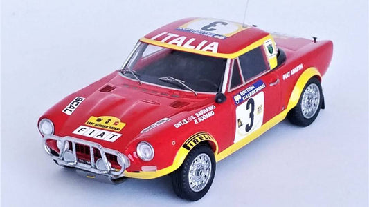 MODÈLE RÉDUIT COMPATIBLE AVEC FIAT 124 ABARTH N.3 SAFARI D'AFRIQUE DE L'EST 1974 BARBASIO/SODANO 1:43 TROFEU TFDSN105