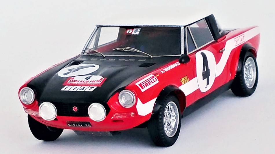 SCALE MODEL COMPATIBLE WITH FIAT 124 ABARTH N.4 1st RALY OF POLAND 1973 WARMBOLD/TODT 1:43 TROFEU TFDSN87