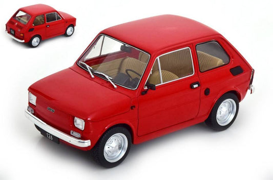 SCALE MODEL COMPATIBLE WITH FIAT 126 1972 RED 1:18 MODELCARGROUP MCG18323