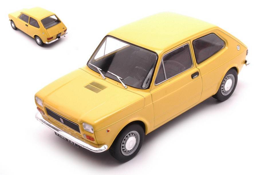 SCALE MODEL COMPATIBLE WITH FIAT 127 1974 YELLOW 1:24 WHITEBOX WB124109