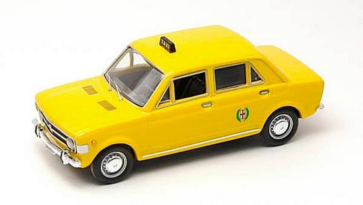 MODELLINO IN SCALA COMPATIBILE CON FIAT 128 4 PORTE TAXI MILANO 1971 1:43 RIO RI4179