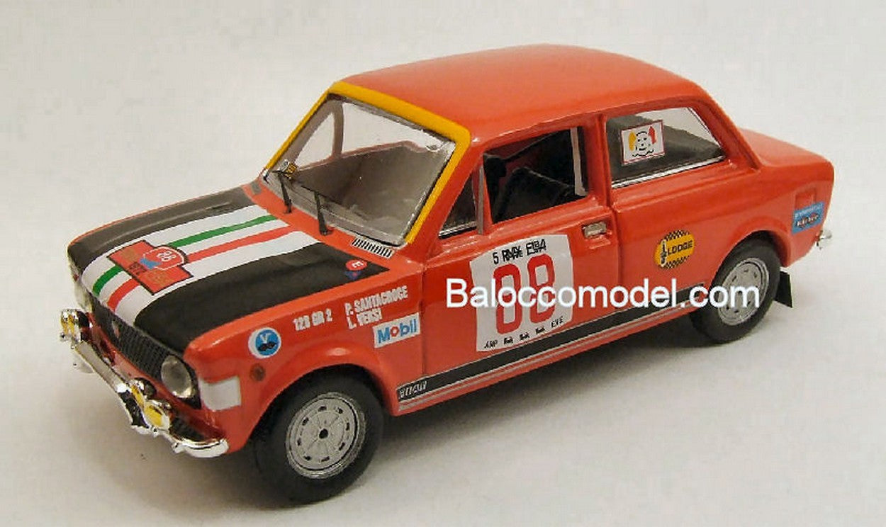 MODELLINO IN SCALA COMPATIBILE CON FIAT 128 N.88 RALLY ELBA 1972 SANTACROCE-VERSI 1:43 RIO RI4231