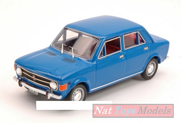 SCALE MODEL COMPATIBLE WITH FIAT 128 FOUR DOORS 1969 CANNES BLUE 1:43 RIO RI4460