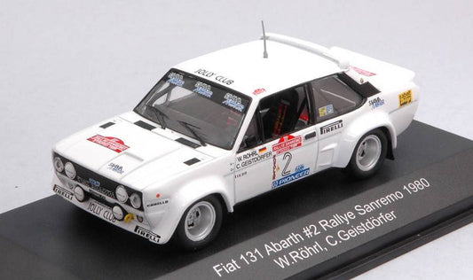MODÈLE RÉDUIT COMPATIBLE AVEC FIAT 131 ABARTH N.2 RALLYE SAN REMO 1980 W.ROHRL-C.GEISTDORFER 1:43 CMR CLASSIC WRC020
