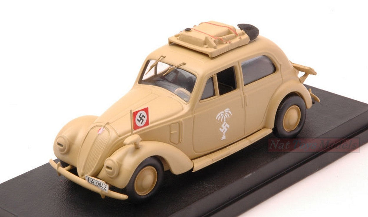 MODELE REDUIT COMPATIBLE AVEC FIAT 1500 DEUTSCHE AFRIKAGORPS SERVICE 1941 1:43 RIO RI4551