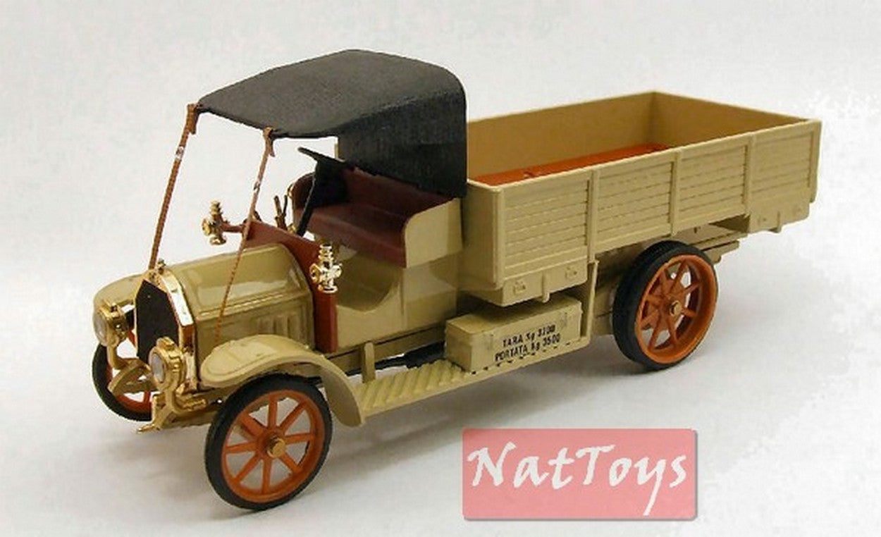 MODELLINO IN SCALA COMPATIBILE CON FIAT 18 BL 1914 BEIGE 1:43 RIO RI4316